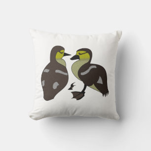 Twin Muscovy Duckling Throw Pillow
