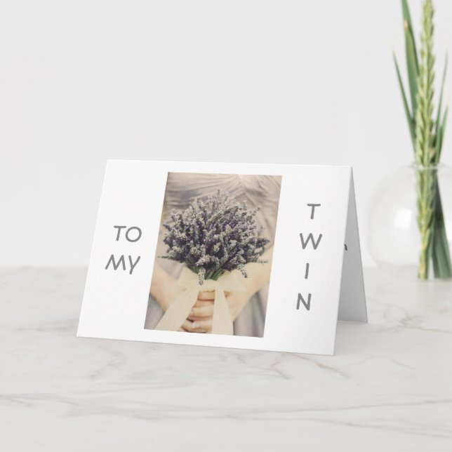 ***TWIN** NEW JOURNEY AS YOU WED-FABULOUS CARD (Front)