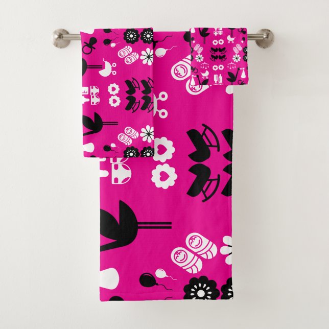 Twin Non Gender Stalk Delivery Bath Towel Set (Insitu)