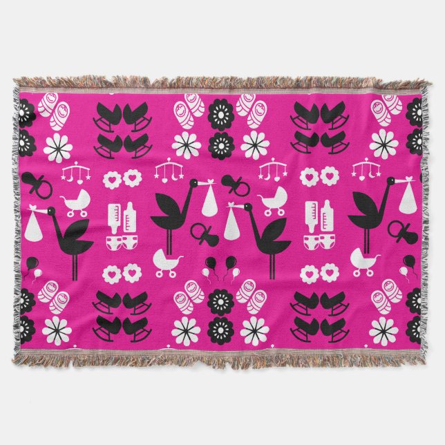 Twin Non Gender Stalk Delivery Throw Blanket (Front)