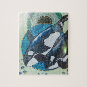 Twin orcas jigsaw puzzle