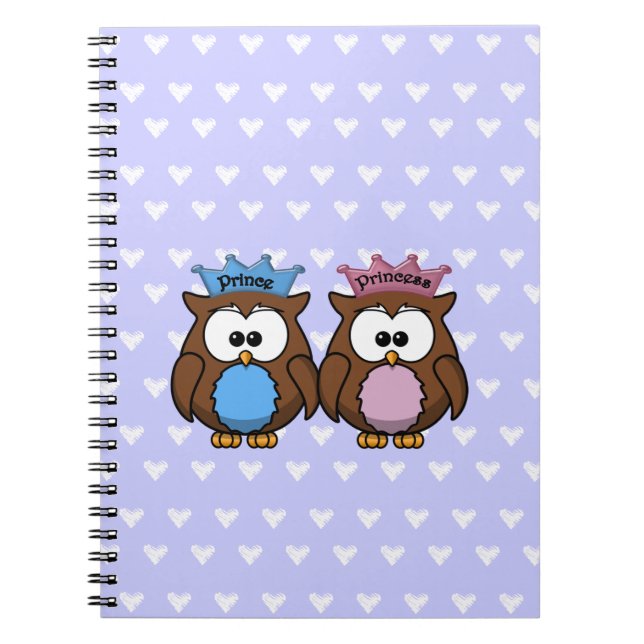 twin owl princess & prince notebook (Front)