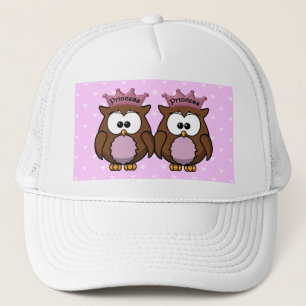 twin owl princesses trucker hat