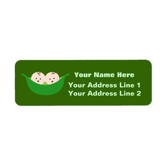 Twin Pea Pods (customizable) (Front)