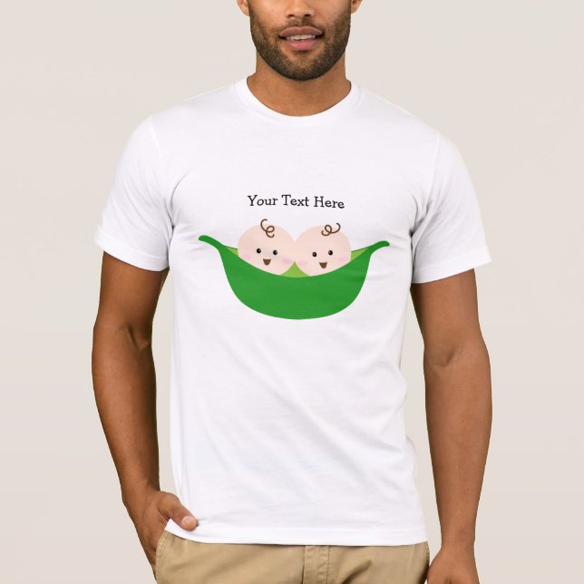 Twin Pea Pods (customizable) T-Shirt (Front)