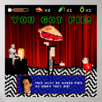 Twin Peaks Retro Video Game Poster - Black Lodge