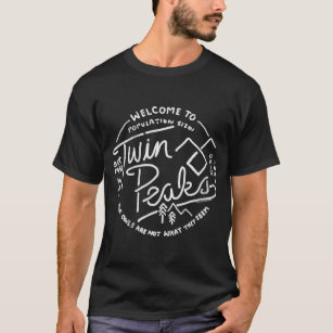 Twin Peaks Vintage Original 1990 Line Sketch Graph T-Shirt