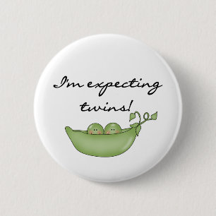 Twin Peas in a Pod 2 Inch Round Button