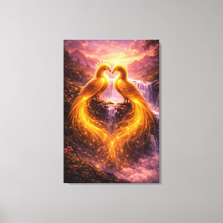 Twin Phoenixes of Eternal Light Canvas Print