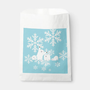 Twin Polar Bears Baby Shower Favour Bag