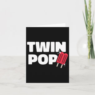 Twin Pop Fathers Day Dad Of Twins  Card