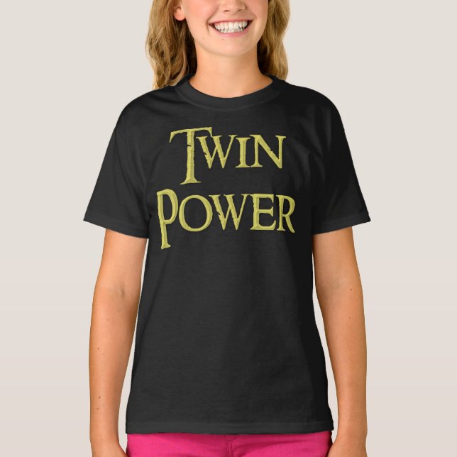 Twin power, kids, shirt, for sale ! T-Shirt (Front)