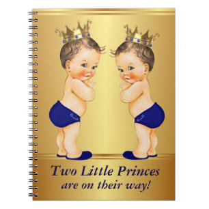 Twin Prince Baby Shower Guest Book