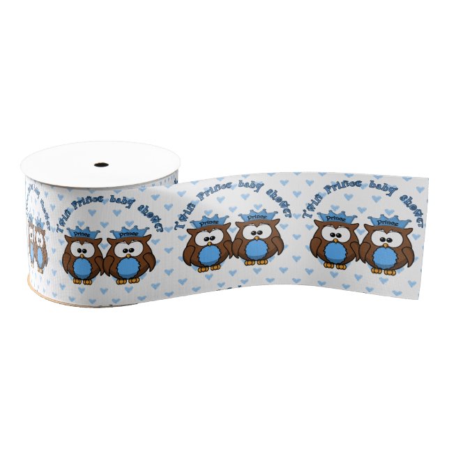 twin prince baby shower ribbon grosgrain ribbon (Spool)