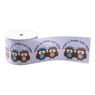 twin princess & prince baby shower ribbon grosgrain ribbon