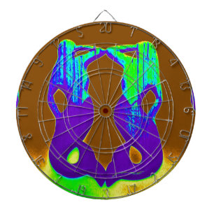 twin purple mermaids dartboard