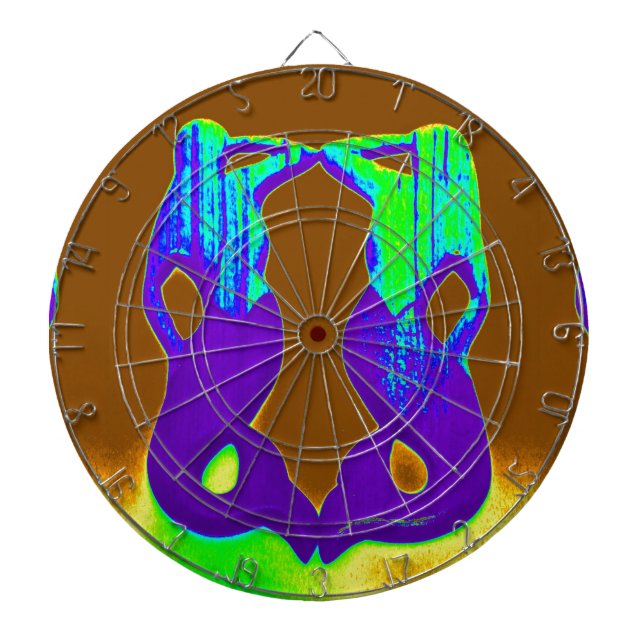 twin purple mermaids dartboard (Front)