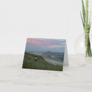 Twin Rocks With Woman Notecard