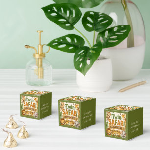 Twin Safari Adventures Boys Birthday Party Favor Box