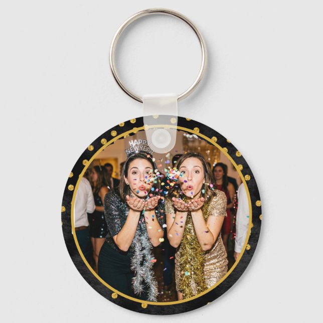 Twin Sibling School Graduation Party Keepsake Keychain (Front)