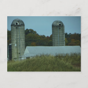 Twin Silos Postcard
