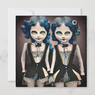 Twin Sister Blue Hair Dolls