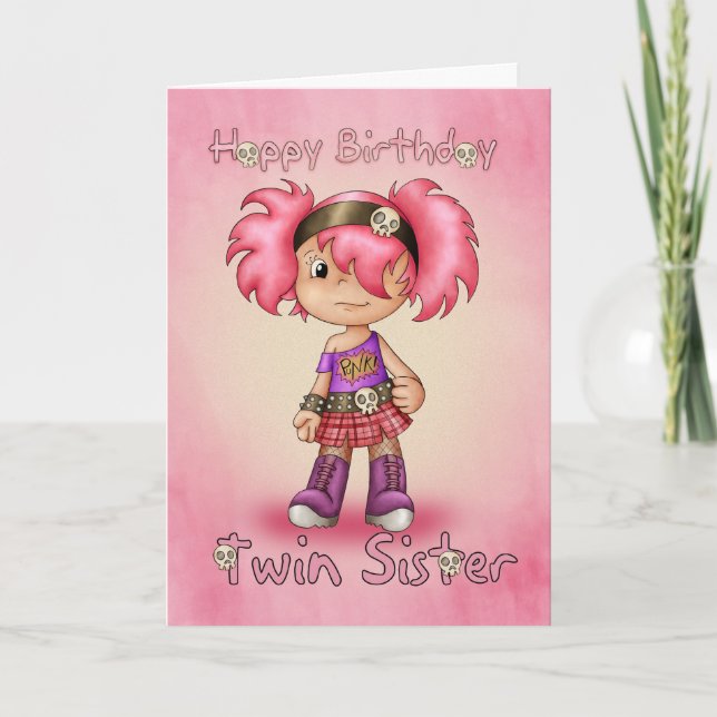 Twin Sister - Carte d'anniversaire - Little Rock C (Devant)