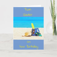 **TWIN SISTER** ENJOY YOUR BIRTHDAY CARD