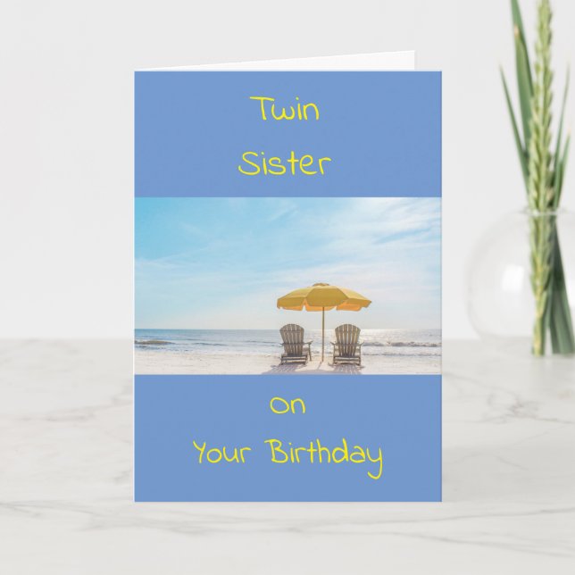 **TWIN SISTER** ENJOY YOUR BIRTHDAY CARD (Front)