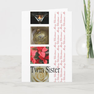 Twin Sister Merry Christmas card