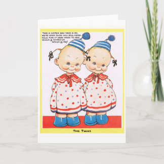 Twin sisters Happy birthday greeting Card