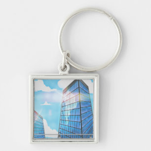 Twin Skyscrapers Keychain