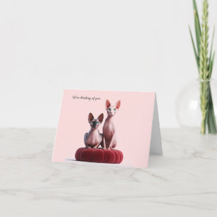 Twin Sphynx Toute Occasion Carte de voeux