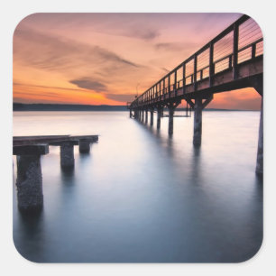 Twin Spits Square Sticker