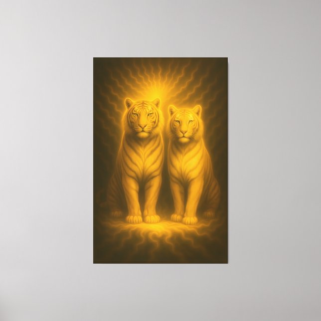 Twin Sunlit Guardians | ManJiangHong Fine Art   Canvas Print (Front)