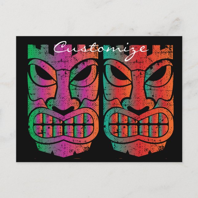 Twin Tiki Sculpture Thunder_Cove Postcard (Front)