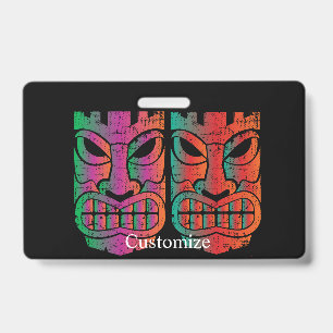 Twin Tiki Sculptures Thunder_Cove Badge Holder