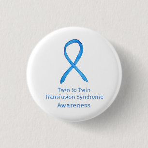 Twin to Twin Transfusion Awareness Ribbon Art Pin