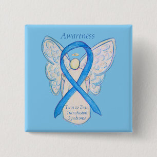 Twin to Twin Transfusion Awareness Ribbon Art Pin
