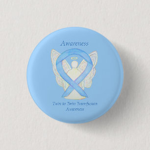 Twin to Twin Transfusion Awareness Ribbon Art Pin