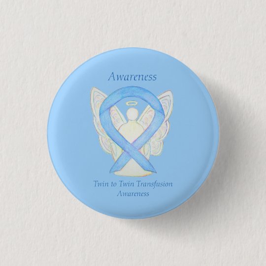 Twin to Twin Transfusion Awareness Ribbon Art Pin