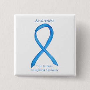 Twin to Twin Transfusion Awareness Ribbon Art Pin