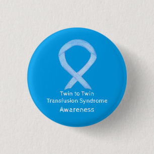 Twin to Twin Transfusion Awareness Ribbon Art Pin