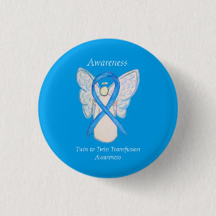 Twin to Twin Transfusion Awareness Ribbon Art Pin