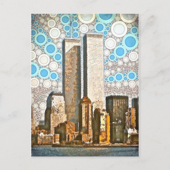 Twin Towers 1995 Postcard (Front)
