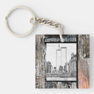 Twin Towers Keychain