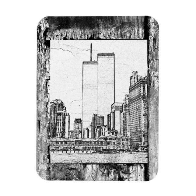 Twin Towers Magnet (Vertical)