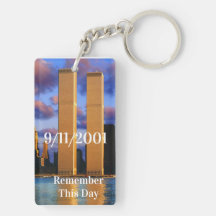 Twin Towers Memorial Keychain