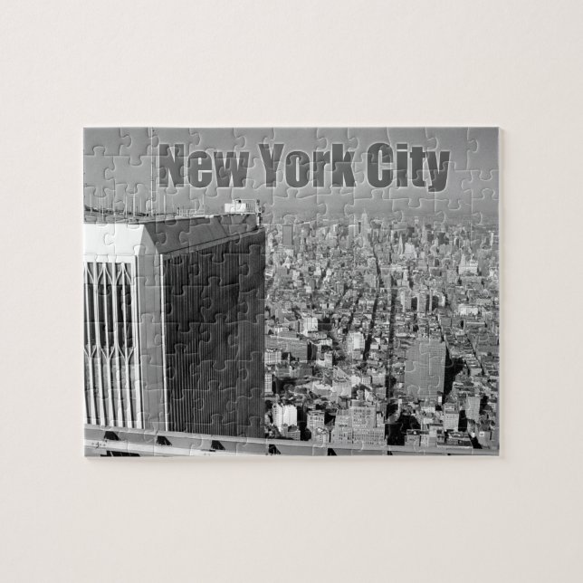 Twin towers World Trade Center NYC Jigsaw Puzzle (Horizontal)