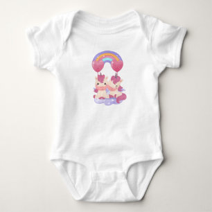 Twin Unicorns Baby Bodysuit